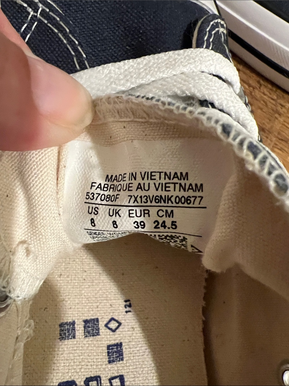 Converse All Star Low Top Sneakers - Blue  & White - Picture 6 of 8